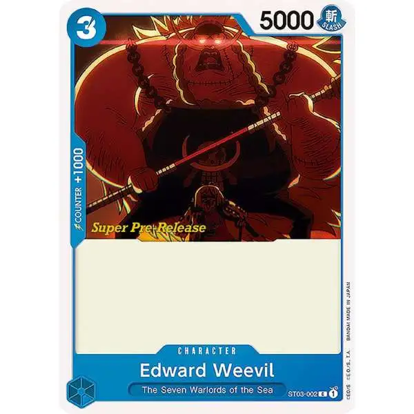 One Piece Trading Card Game Super Pre-Release Starter Deck 3: The Seven Warlords of the Sea Common Edward Weevil ST03-002