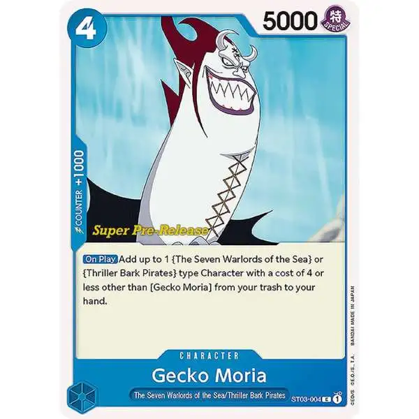 One Piece Trading Card Game Super Pre-Release Starter Deck 3: The Seven Warlords of the Sea Common Gecko Moria ST03-004