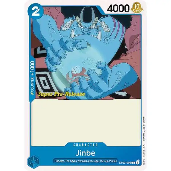 One Piece Trading Card Game Super Pre-Release Starter Deck 3: The Seven Warlords of the Sea Common Jinbe ST03-006