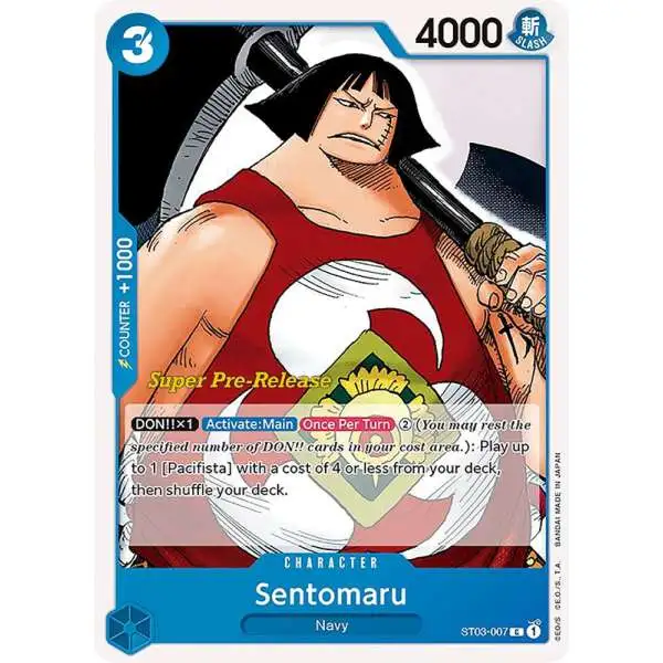 One Piece Trading Card Game Super Pre-Release Starter Deck 3: The Seven Warlords of the Sea Common Sentomaru ST03-007