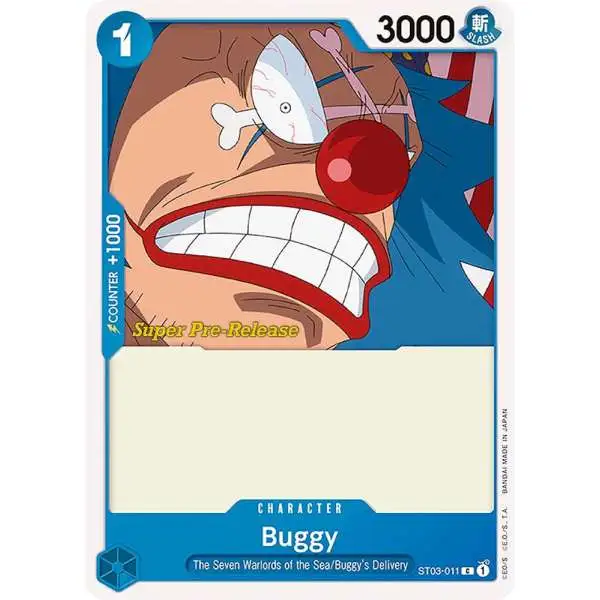 One Piece Trading Card Game Super Pre-Release Starter Deck 3: The Seven Warlords of the Sea Common Buggy ST03-011