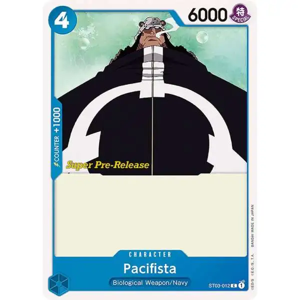 One Piece Trading Card Game Super Pre-Release Starter Deck 3: The Seven Warlords of the Sea Common Pacifista ST03-012