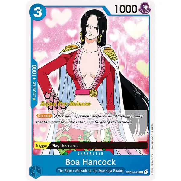 One Piece Trading Card Game Super Pre-Release Starter Deck 3: The Seven Warlords of the Sea Common Boa Hancock ST03-013