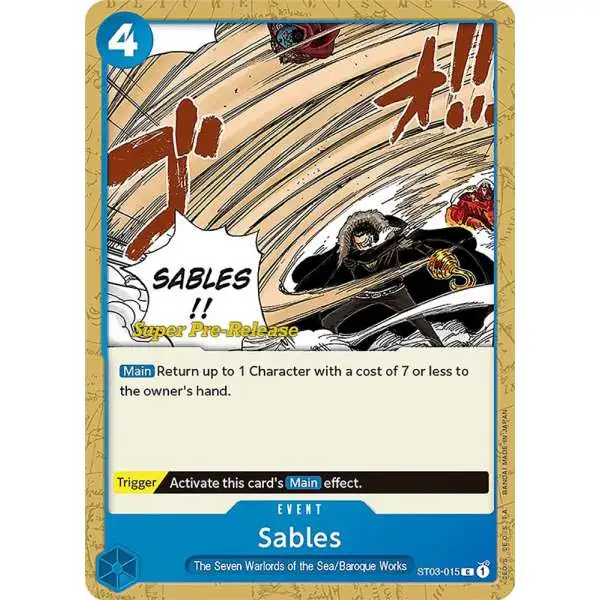 One Piece Trading Card Game Super Pre-Release Starter Deck 3: The Seven Warlords of the Sea Common Sables ST03-015
