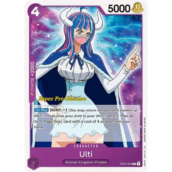 One Piece Trading Card Game Super Pre-Release Starter Deck 4: Animal Kingdom Pirates Common Ulti ST04-002