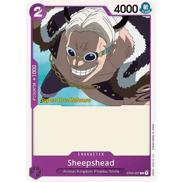 One Piece Trading Card Game Super Pre-Release Starter Deck 4: Animal Kingdom Pirates Common Sheepshead ST04-007