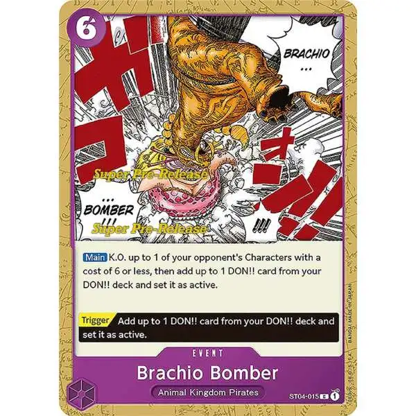 One Piece Trading Card Game Super Pre-Release Starter Deck 4: Animal Kingdom Pirates Common Brachio Bomber ST04-015
