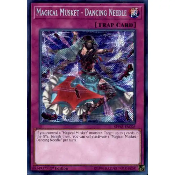 YuGiOh Spirit Warriors Secret Rare Magical Musket - Dancing Needle SPWA-EN026