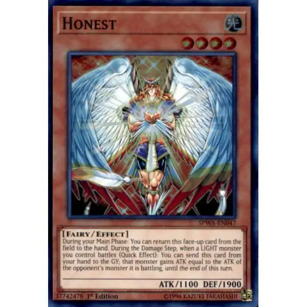 YuGiOh Spirit Warriors Super Rare Honest SPWA-EN047