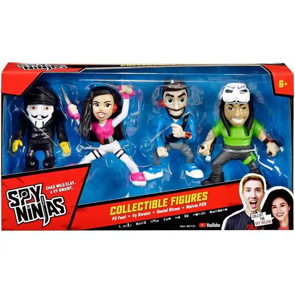 Spy Ninjas PZ Funf, VY Qwaint, Daniel Gizmo & Melvin PZ9 Figure 4-Pack