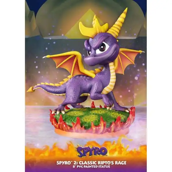 Spyro 2 Classic Riptos Rage Spyro Collectible PVC Statue First 4