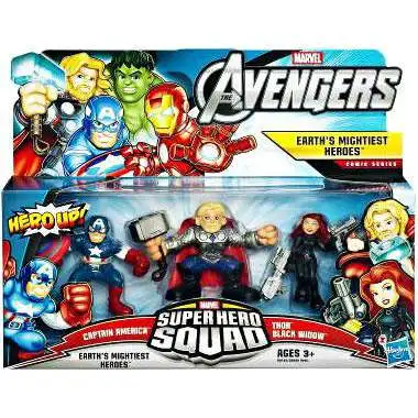 Marvel Avengers Super Hero Squad Earth's Mightiest Heroes Figure 3-Pack