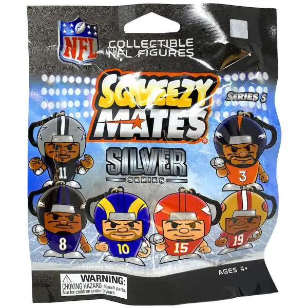 NFL Squeezy Mates 2023 Silver Series Football Series 5 Mystery Pack [1 RANDOM Slo Foam Figure]