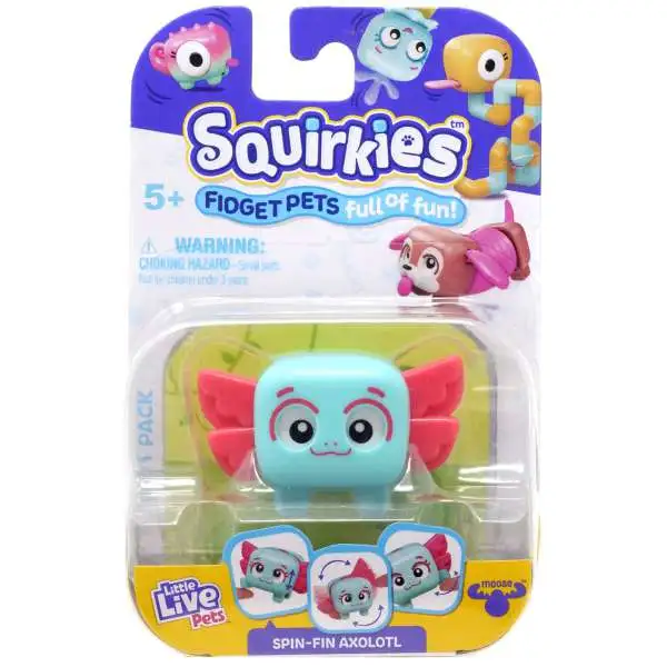 Little Live Pets Squirkies Spin-Fin Axolotl Figure [Green & Red]