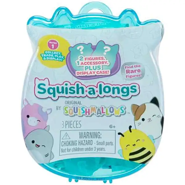 Squishmallows Squish-a-Longs Series 1 Mystery Pack [2 RANDOM Figures, 1 Accessory & Display Case]