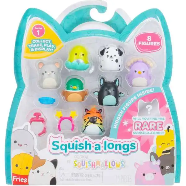 Squishmallows Squish-a-Longs Set #4 1-Inch Mini Figure 8-Pack