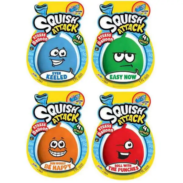 Squish Attack Stress Balloons Squeeze Toy [Case of 24] (Pre-Order ships May)