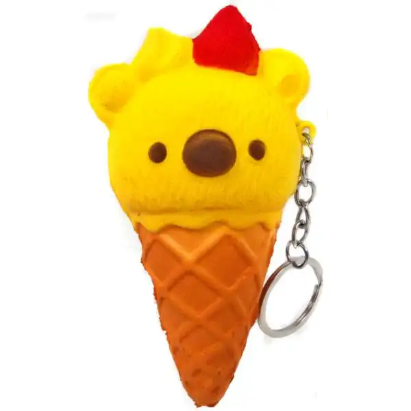 Nom!Nom!Nom! Squizzy Kawaii Squishies Bear Ice Cream Cone Keychain [RANDOM Color]