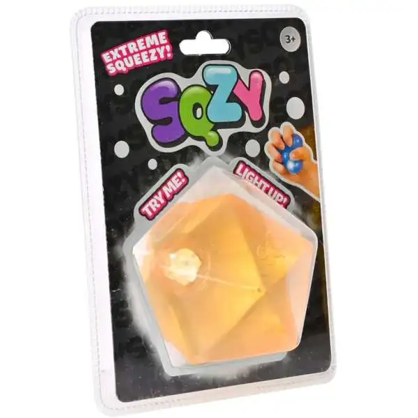 SQZY Squishy Gem Decahedron Light Up Squeeze Toy [1 RANDOM Color!]
