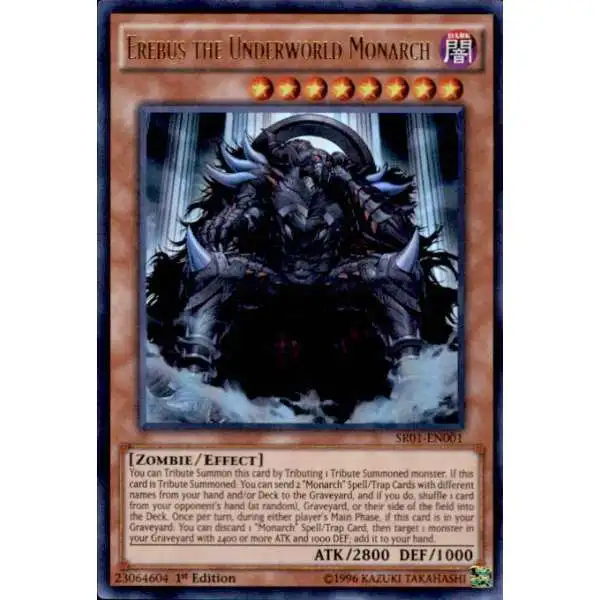 YuGiOh Emperor of Darkness Structure Deck Ultra Rare Erebus the Underworld Monarch SR01-EN001