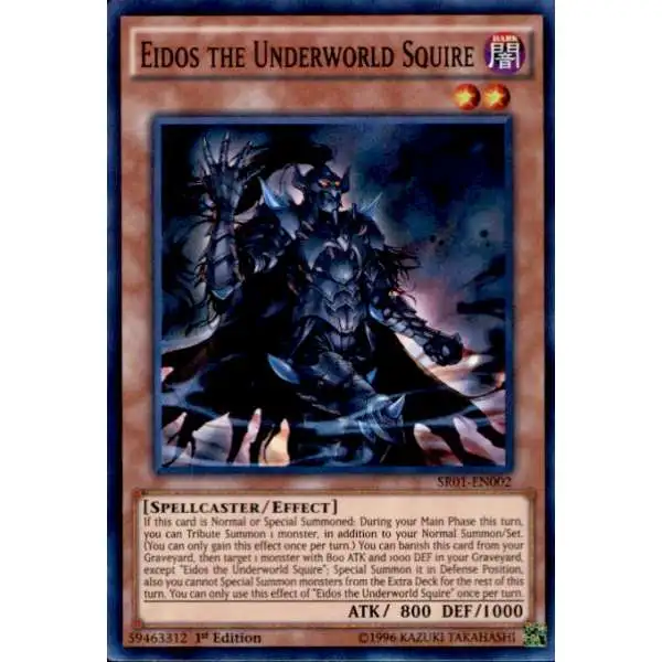 YuGiOh Emperor of Darkness Structure Deck Super Rare Eidos the Underworld Squire SR01-EN002