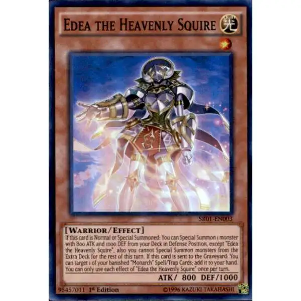 YuGiOh Emperor of Darkness Structure Deck Super Rare Edea the Heavenly Squire SR01-EN003
