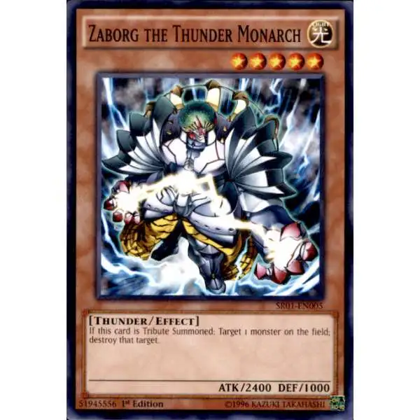 YuGiOh Emperor of Darkness Structure Deck Common Zaborg the Thunder Monarch SR01-EN005