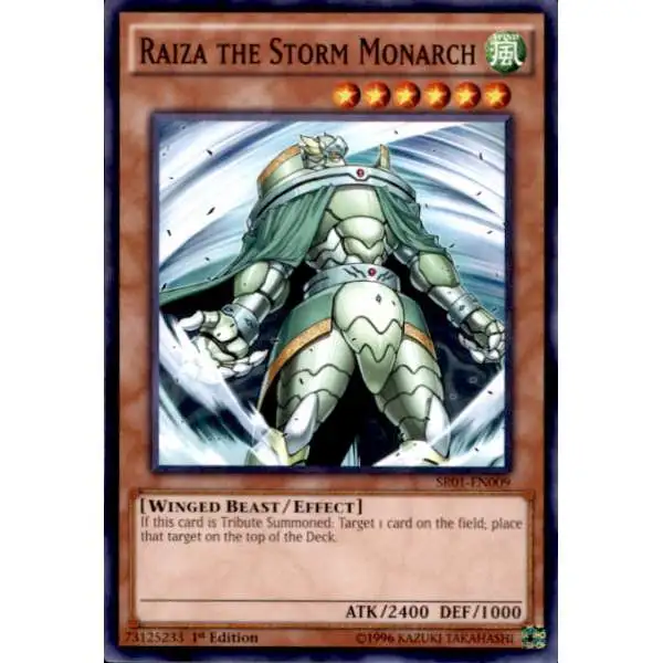 YuGiOh Emperor of Darkness Structure Deck Common Raiza the Storm Monarch SR01-EN009