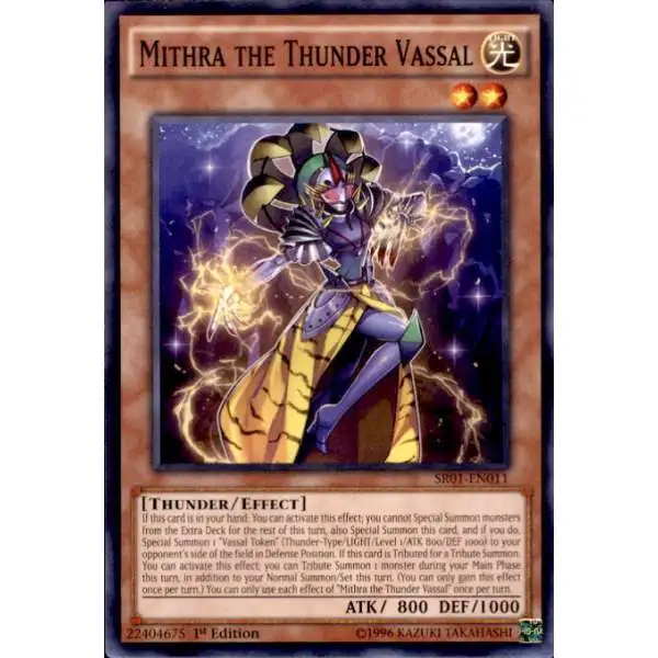 YuGiOh Emperor of Darkness Structure Deck Common Mithra the Thunder Vassal SR01-EN011