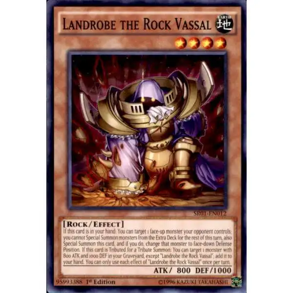 YuGiOh Emperor of Darkness Structure Deck Common Landrobe the Rock Vassal SR01-EN012