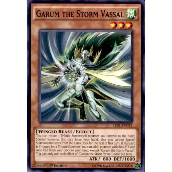 YuGiOh Emperor of Darkness Structure Deck Common Garum the Storm Vassal SR01-EN015