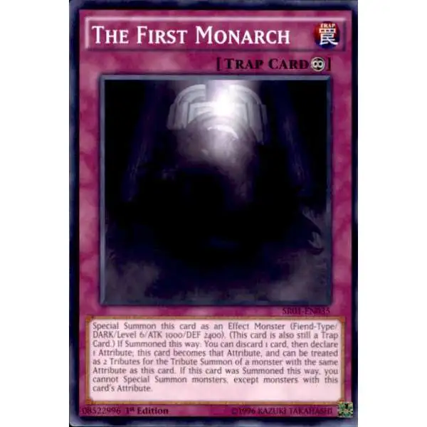 YuGiOh Emperor of Darkness Structure Deck Common The First Monarch SR01-EN035