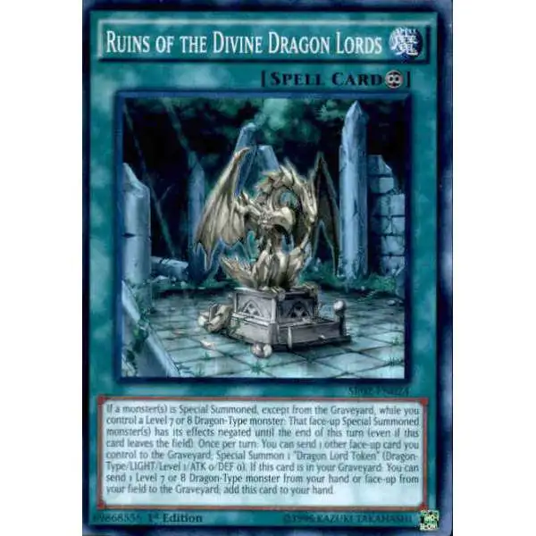 YuGiOh Rise of the True Dragons Structure Deck Super Rare Ruins of the Divine Dragon Lords SR02-EN024