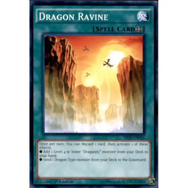 YuGiOh Rise of the True Dragons Structure Deck Common Dragon Ravine SR02-EN026