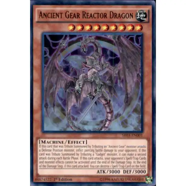 YuGiOh Machine Reactor Structure Deck Ultra Rare Ancient Gear Reactor Dragon SR03-EN001