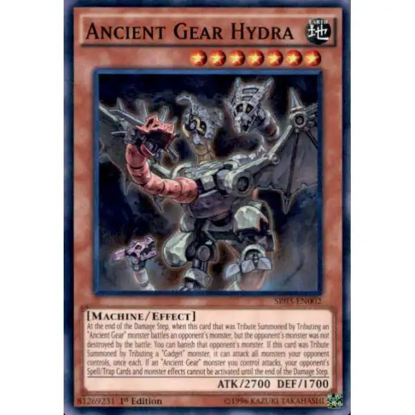YuGiOh Machine Reactor Structure Deck Super Rare Ancient Gear Hydra SR03-EN002