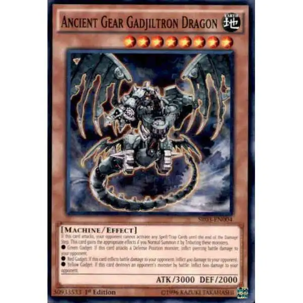 YuGiOh Machine Reactor Structure Deck Common Ancient Gear Gadjiltron Dragon SR03-EN004
