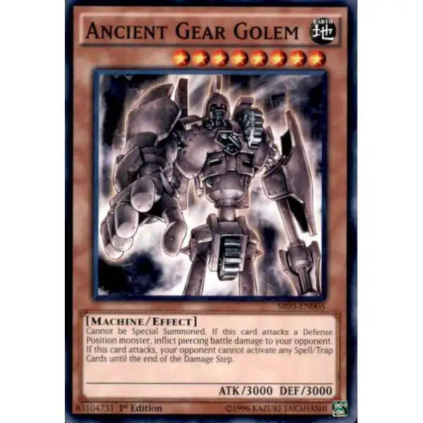 YuGiOh Machine Reactor Structure Deck Common Ancient Gear Golem SR03-EN005