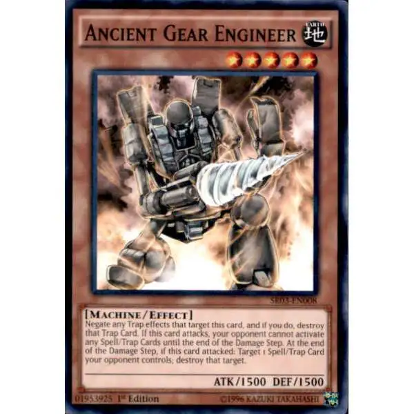 YuGiOh Machine Reactor Structure Deck Common Ancient Gear Engineer SR03-EN008