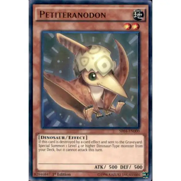 YuGiOh Dinosmasher's Fury Structure Deck Ultra Rare Petiteranodon SR04-EN000