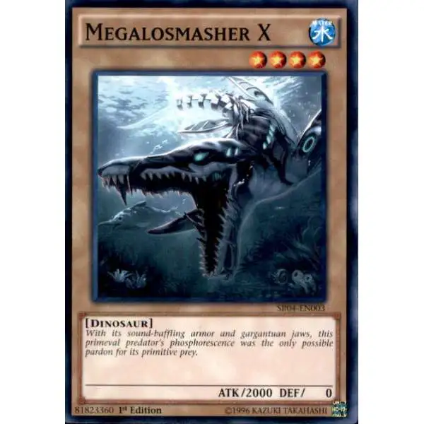 YuGiOh Dinosmasher's Fury Structure Deck Common Megalosmasher X SR04-EN003