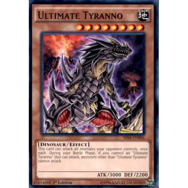 YuGiOh Dinosmasher's Fury Structure Deck Common Ultimate Tyranno SR04-EN006