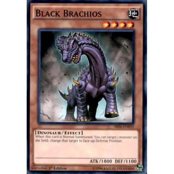 YuGiOh Dinosmasher's Fury Structure Deck Common Black Brachios SR04-EN010