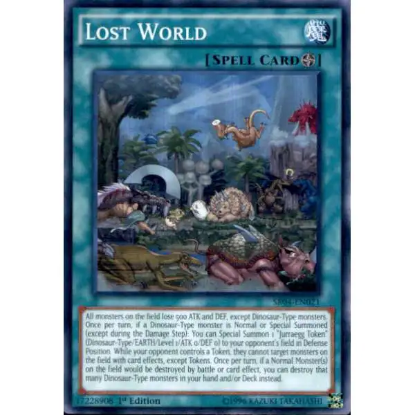 YuGiOh Dinosmasher's Fury Structure Deck Super Rare Lost World SR04-EN021