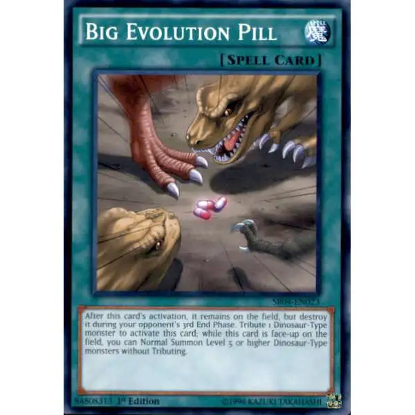 YuGiOh Dinosmasher's Fury Structure Deck Common Big Evolution Pill SR04-EN023