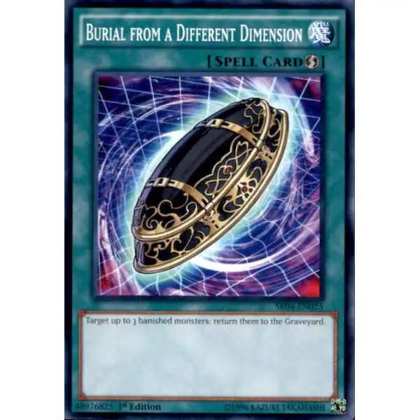 YuGiOh Dinosmasher's Fury Structure Deck Common Burial from a Different Dimension SR04-EN025