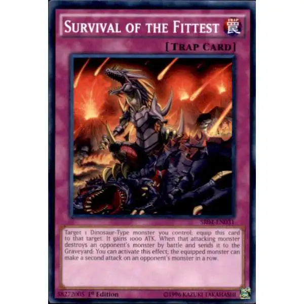 YuGiOh Dinosmasher's Fury Structure Deck Common Survival of the Fittest SR04-EN031