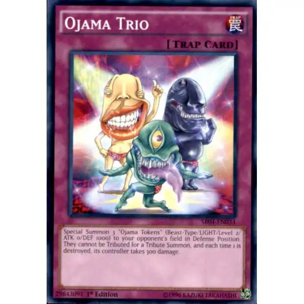 YuGiOh Dinosmasher's Fury Structure Deck Common Ojama Trio SR04-EN034