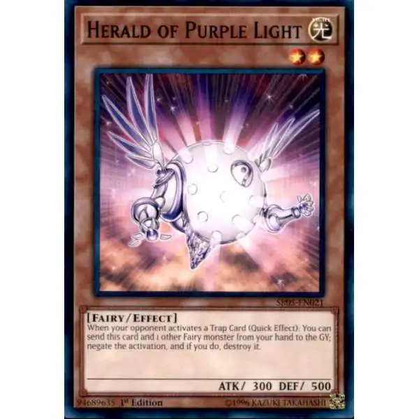 YuGiOh Wave of Light Structure Deck Common Herald of Purple Light SR05-EN021