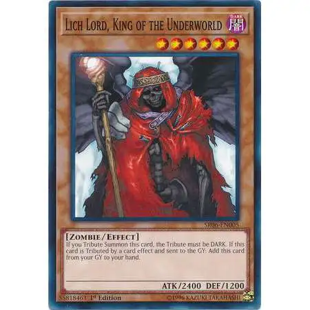 YuGiOh Lair of Darkness Structure Deck Common Lich Lord, King of the Underworld SR06-EN005